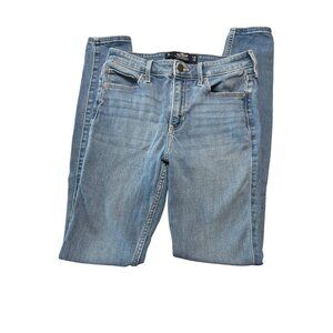 Hollister High Rise Super Skinny Blue Denim Jeans Soft Stretch Size 3L